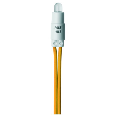 UNIDAD DE SEÑALIZACIÓN DE AMPOLLA CON LÁMPARA DE LED - 230Vca - 0,6W ÁMBAR
