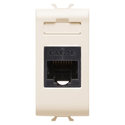 BASE RJ45 - CATEGORÍA 5e - UTP - 1 MÓDULO - CHORUSMART - MARFIL