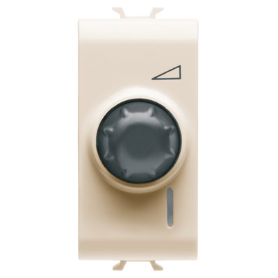 REGULADOR ROTATIVO ELECTRÓNICO - 230Vca 50/60Hz - RESISTIVO 100-900W / INDUCTIVO 40-300VA - 1 MÓDULO - MARFIL - CHORUSMART