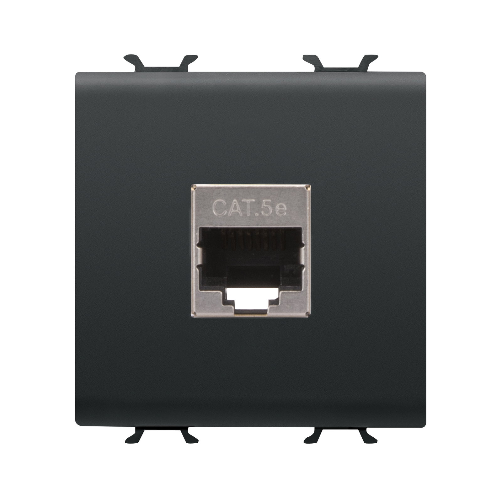BASE RJ45 - CATEGORÍA 5e - FTP - 2 MÓDULOS - NEGRO SATINADO - CHORUSMART