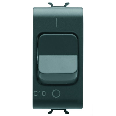 INTERRUPTOR AUTOMÁTICO MAGNETOTÉRMICO - CURVA C - 1P+N 10A 230Vca - 1 MÓDULO - NEGRO SATINADO - CHORUSMART