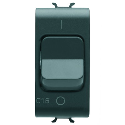 INTERRUPTOR AUTOMÁTICO MAGNETOTÉRMICO - CURVA C - 1P+N 16A 230Vca - 1 MÓDULO - NEGRO SATINADO - CHORUSMART