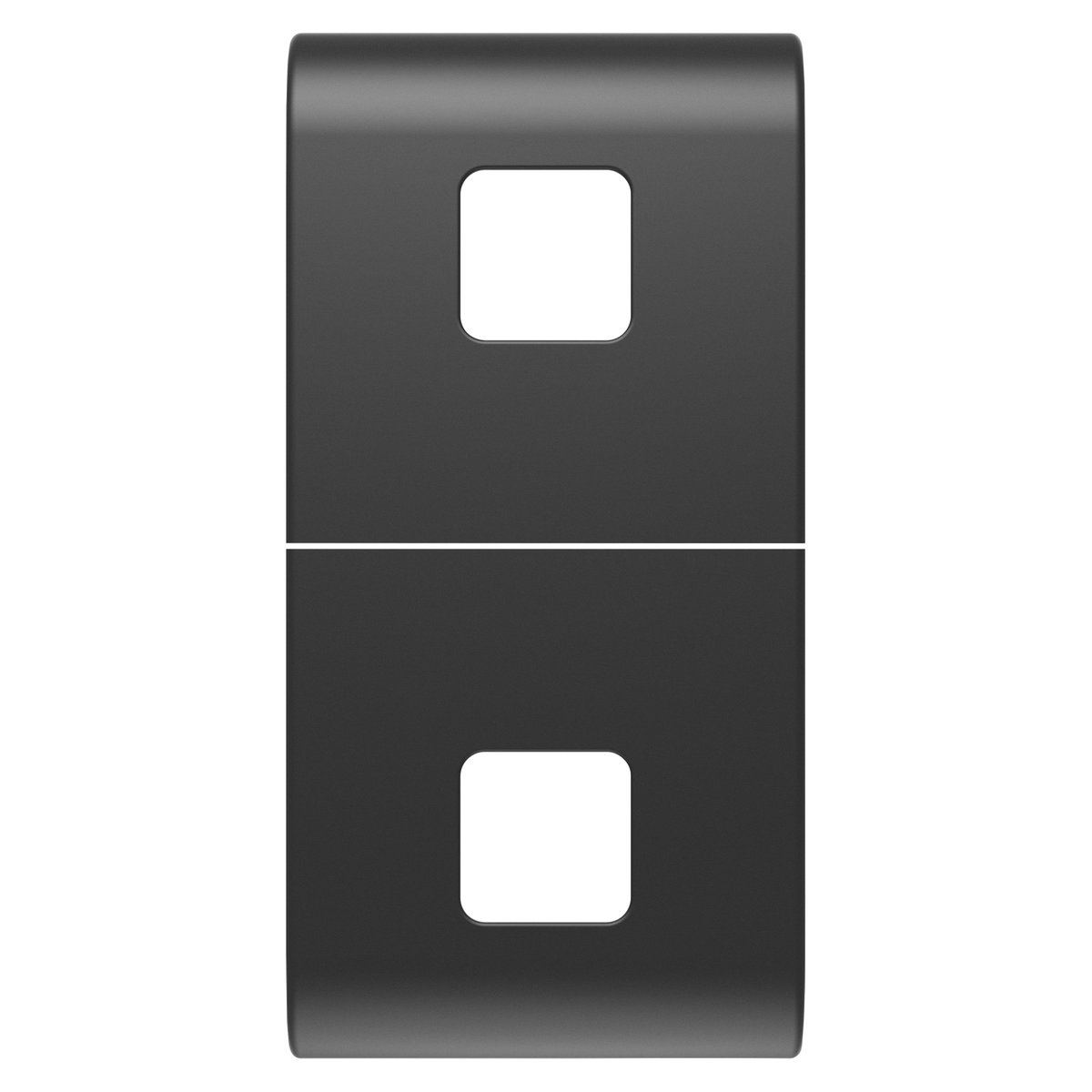 TECLA INTERCAMBIABLE PARA MANDOS AXIALES - A COMPLETAR CON 2 LENTES - 1 MÓDULO - SATINADO NEGRO - CHORUSMART
