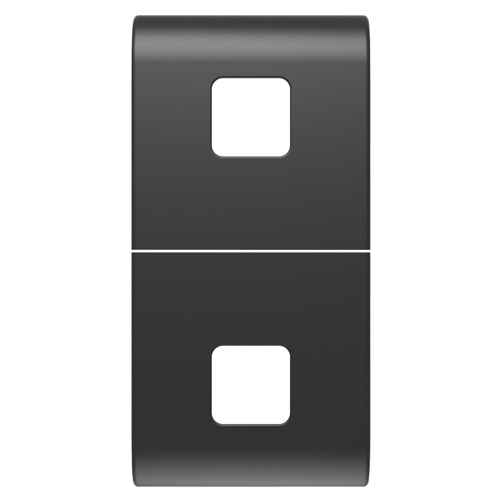 TECLA INTERCAMBIABLE PARA MANDOS AXIALES - A COMPLETAR CON 2 LENTES - 1 MÓDULO - SATINADO NEGRO - CHORUSMART