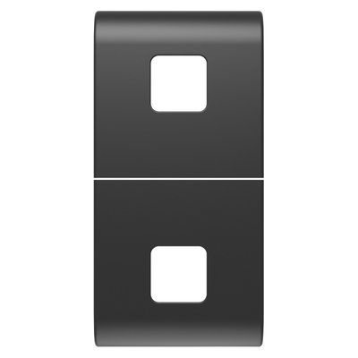 TECLA INTERCAMBIABLE PARA MANDOS AXIALES - A COMPLETAR CON 2 LENTES - 1 MÓDULO - SATINADO NEGRO - CHORUSMART