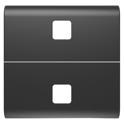 TECLA INTERCAMBIABLE PARA MANDOS AXIALES - A COMPLETAR CON 2 LENTES - 2 MÓDULOS - SATINADO NEGRO - CHORUSMART