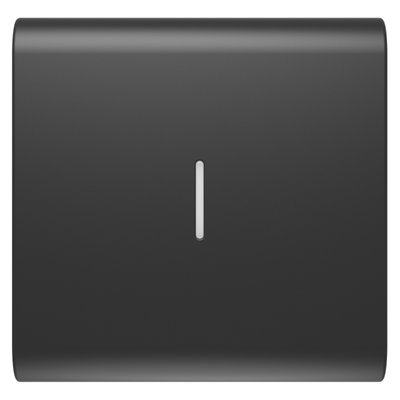 TECLA INTERCAMBIABLE PARA MANDOS AXIALES - CON DIFUSOR - 2 MÓDULOS - NEGRO SATINADO - CHORUSMART