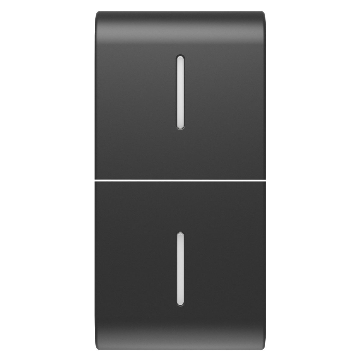 TECLA INTERCAMBIABLE PARA MANDOS AXIALES - CON 2 DIFUSORES - 1 MÓDULO - NEGRO SATINADO - CHORUSMART