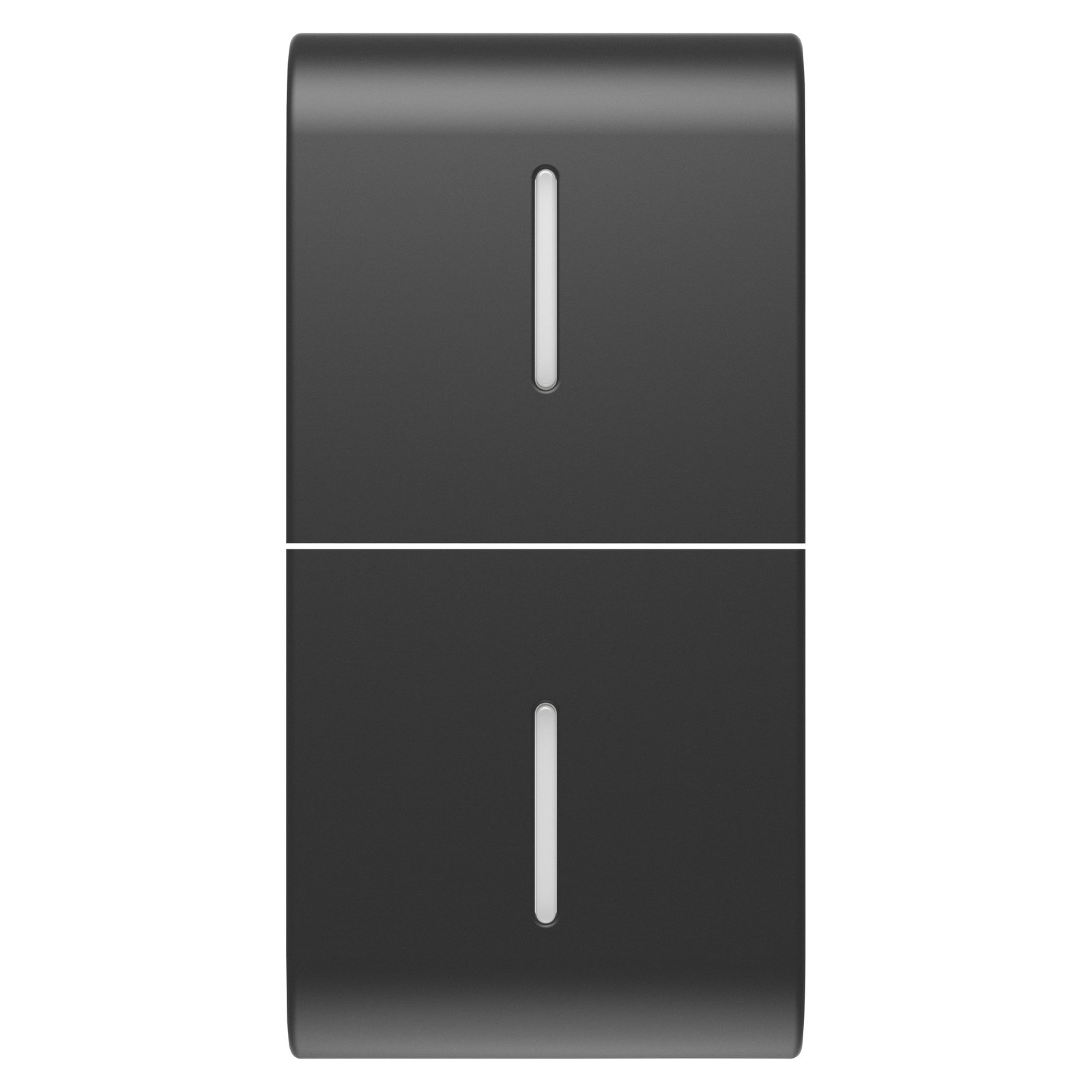 TECLA INTERCAMBIABLE PARA MANDOS AXIALES - CON 2 DIFUSORES - 1 MÓDULO - NEGRO SATINADO - CHORUSMART