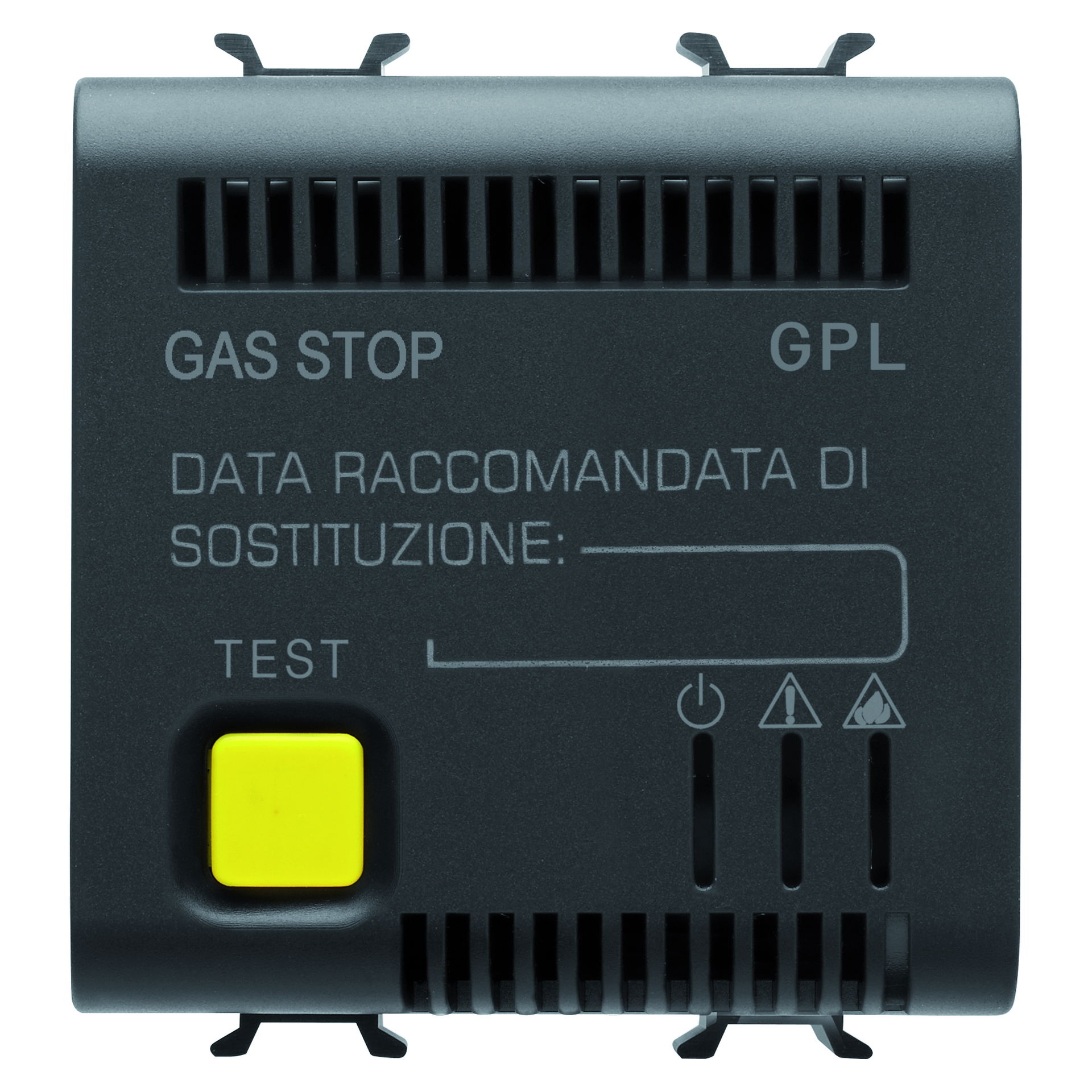 DETECTOR DE GLP - 12Vca/DC - 2 MÓDULOS - NEGRO SATINADO - CHORUSMART