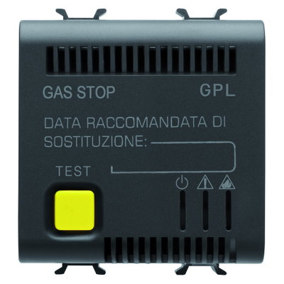 DETECTOR DE GLP - 12Vca/DC - 2 MÓDULOS - NEGRO SATINADO - CHORUSMART