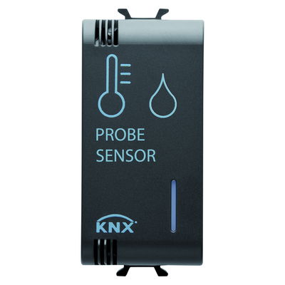 SENSOR DE TEMPERATURA/HUMEDAD KNX/EASY - 1 MÓDULO - NEGRO - CHORUSMART