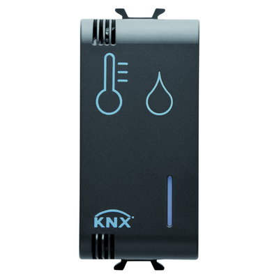 SONDA DE TERMORREGULACIÓN/HUMEDAD KNX - 1 MÓDULO - NEGRO - CHORUSMART