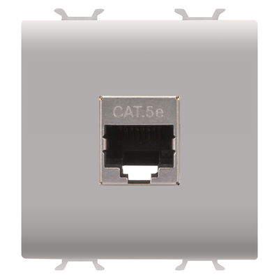 BASE RJ45 - CATEGORÍA 5e - FTP - 2 MÓDULOS - SATÉN BEIGE NATURAL - CHORUSMART