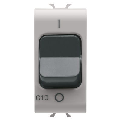 INTERRUPTOR AUTOMÁTICO MAGNETOTÉRMICO - CURVA C - 1P+N 10A 230Vca - 1 MÓDULO - BEIGE NATURAL SATINADO - CHORUSMART