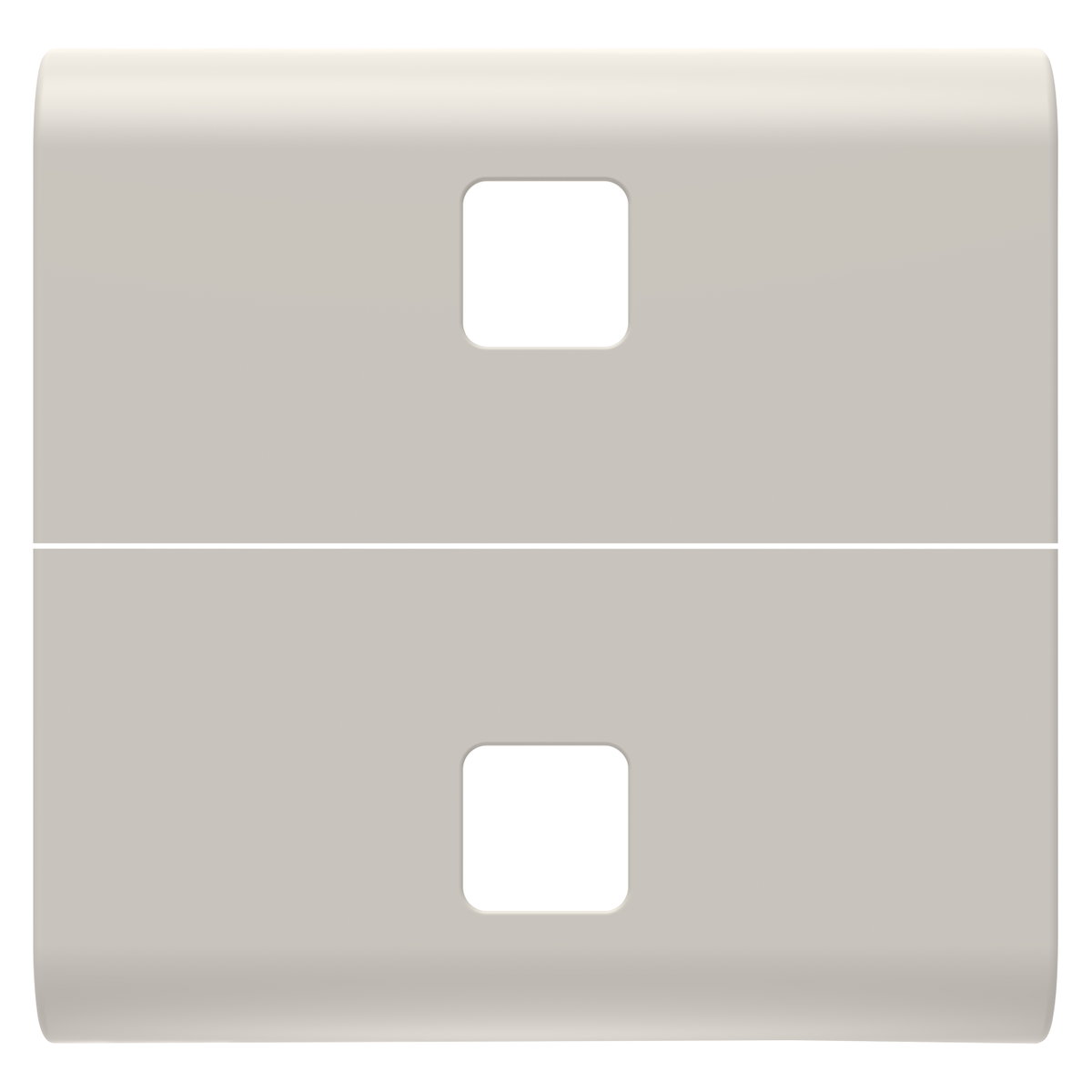 TECLA INTERCAMBIABLE PARA MANDOS AXIALES - A COMPLETAR CON 2 LENTES - 2 MÓDULOS - NATURAL BEIGE SATINADO - CHORUSMART