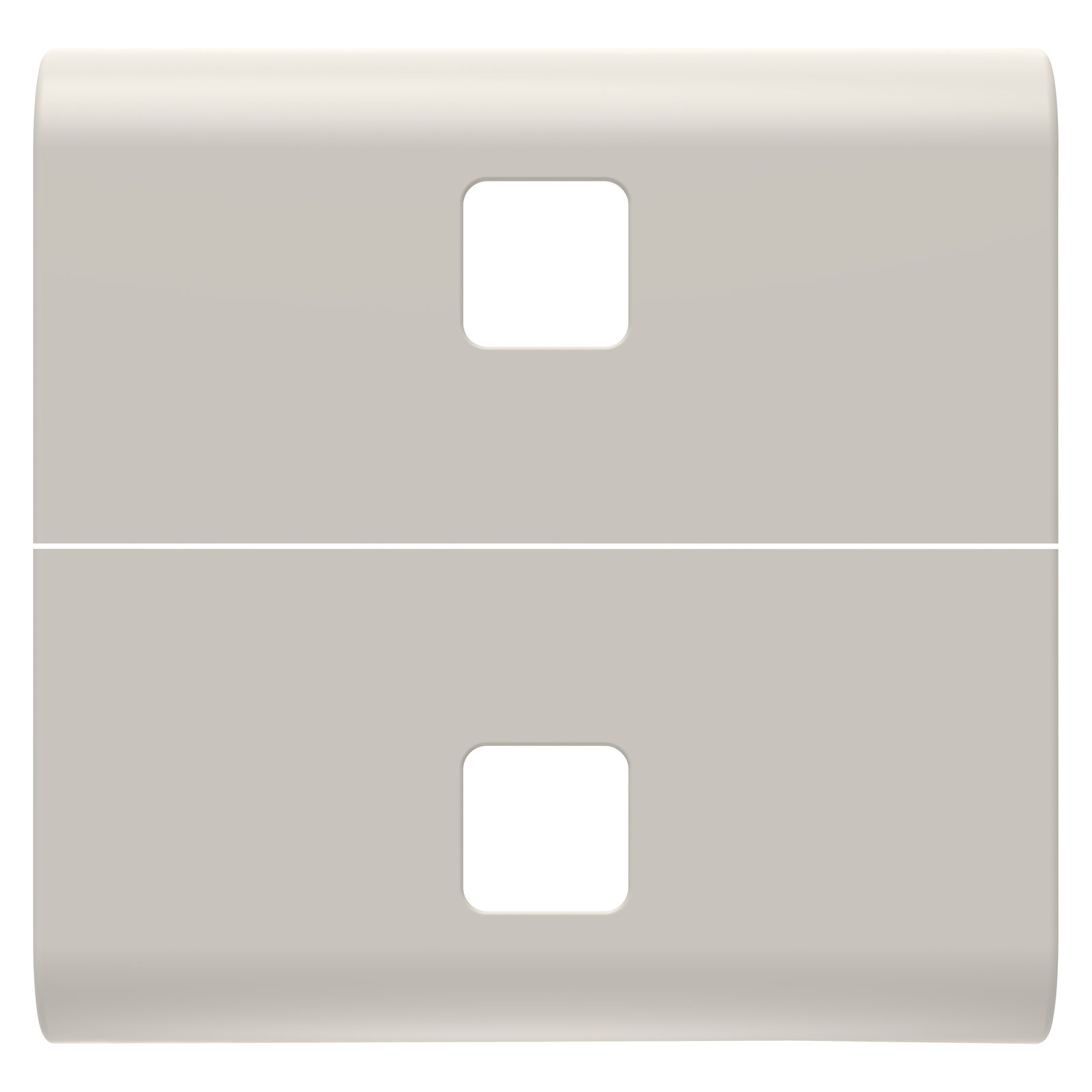 TECLA INTERCAMBIABLE PARA MANDOS AXIALES - A COMPLETAR CON 2 LENTES - 2 MÓDULOS - NATURAL BEIGE SATINADO - CHORUSMART
