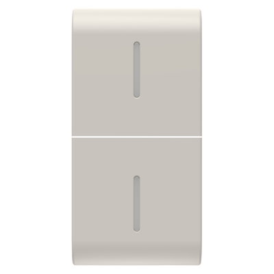 TECLA INTERCAMBIABLE PARA MANDOS AXIALES - CON 2 DIFUSORES - 1 MÓDULO - BEIGE NATURAL SATINADO - CHORUSMART