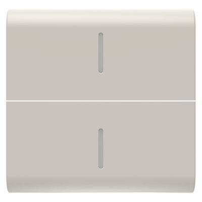 TECLA INTERCAMBIABLE PARA MANDOS AXIALES - CON 2 DIFUSORES - 2 MÓDULOS - BEIGE NATURAL SATINADO - CHORUSMART