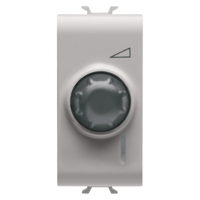 REGULADOR ROTATIVO ELECTRÓNICO - 230Vca 50/60Hz - RESISTIVO 100-900W / INDUCTIVO 40-300VA - 1 MÓDULO - NATURAL BEIGE SATINADO - CHORUSMART