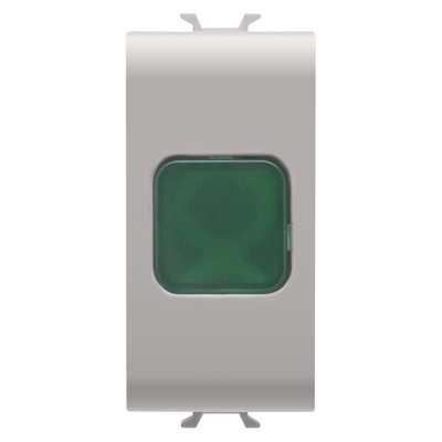 INDICADOR LUMINOSO SIMPLE - VERDE - 1 MÓDULO - BEIGE NATURAL SATINADO - CHORUSMART
