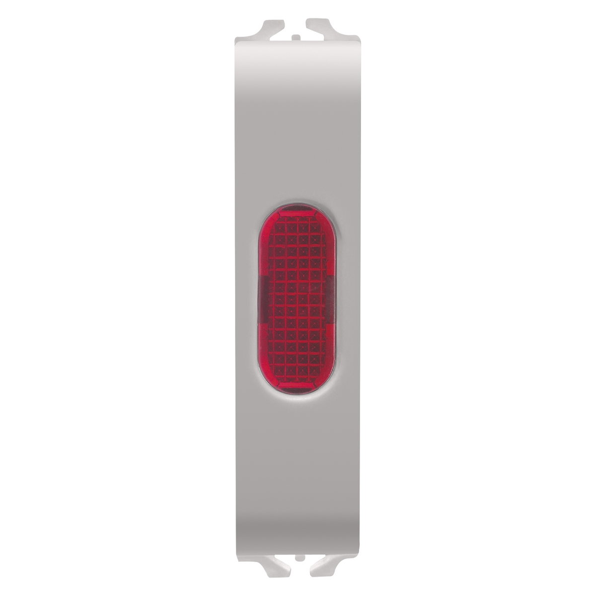 INDICADOR LUMINOSO SIMPLE - ROJO - 1/2 MÓDULOS - BEIGE NATURAL SATINADO - CHORUSMART
