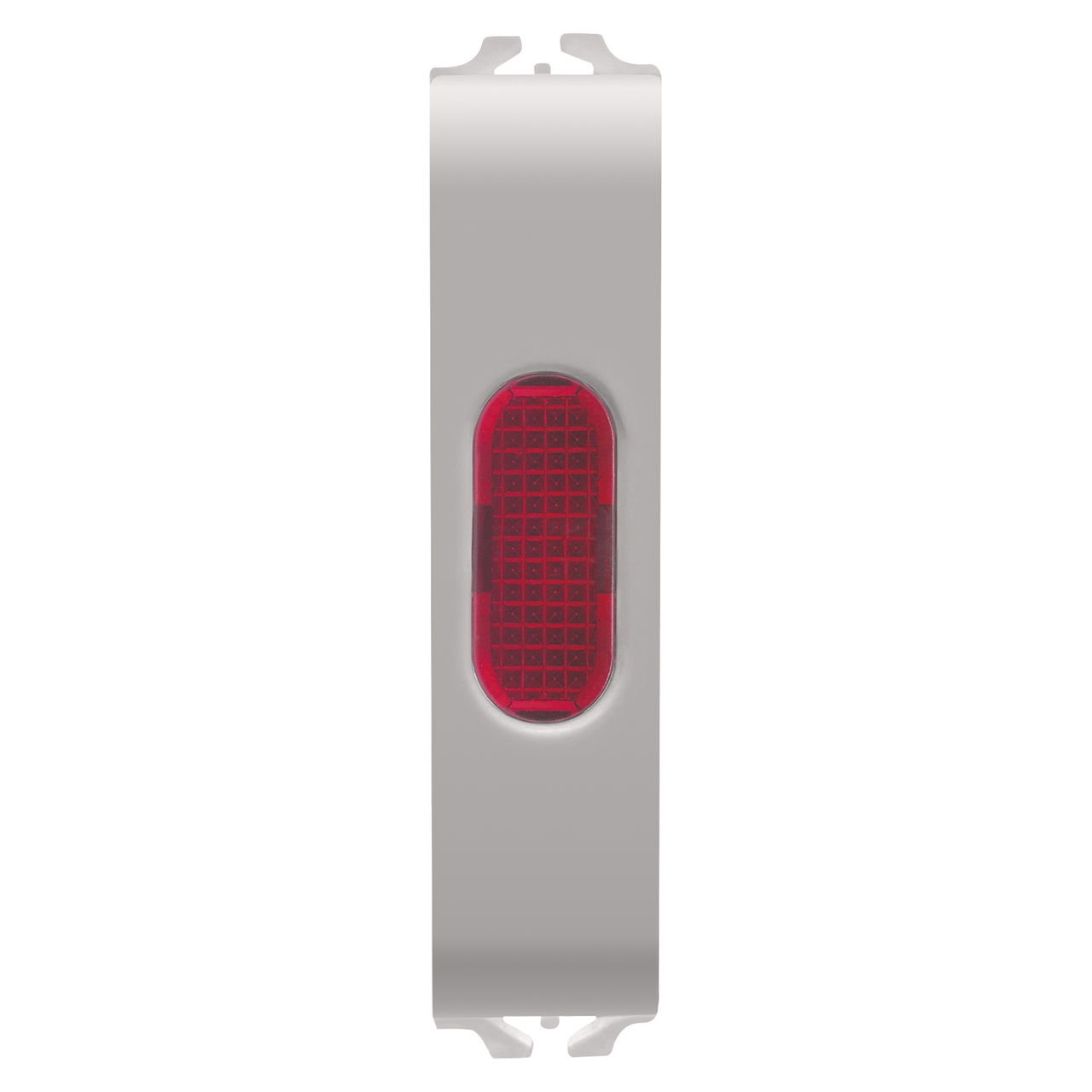 INDICADOR LUMINOSO SIMPLE - ROJO - 1/2 MÓDULOS - BEIGE NATURAL SATINADO - CHORUSMART