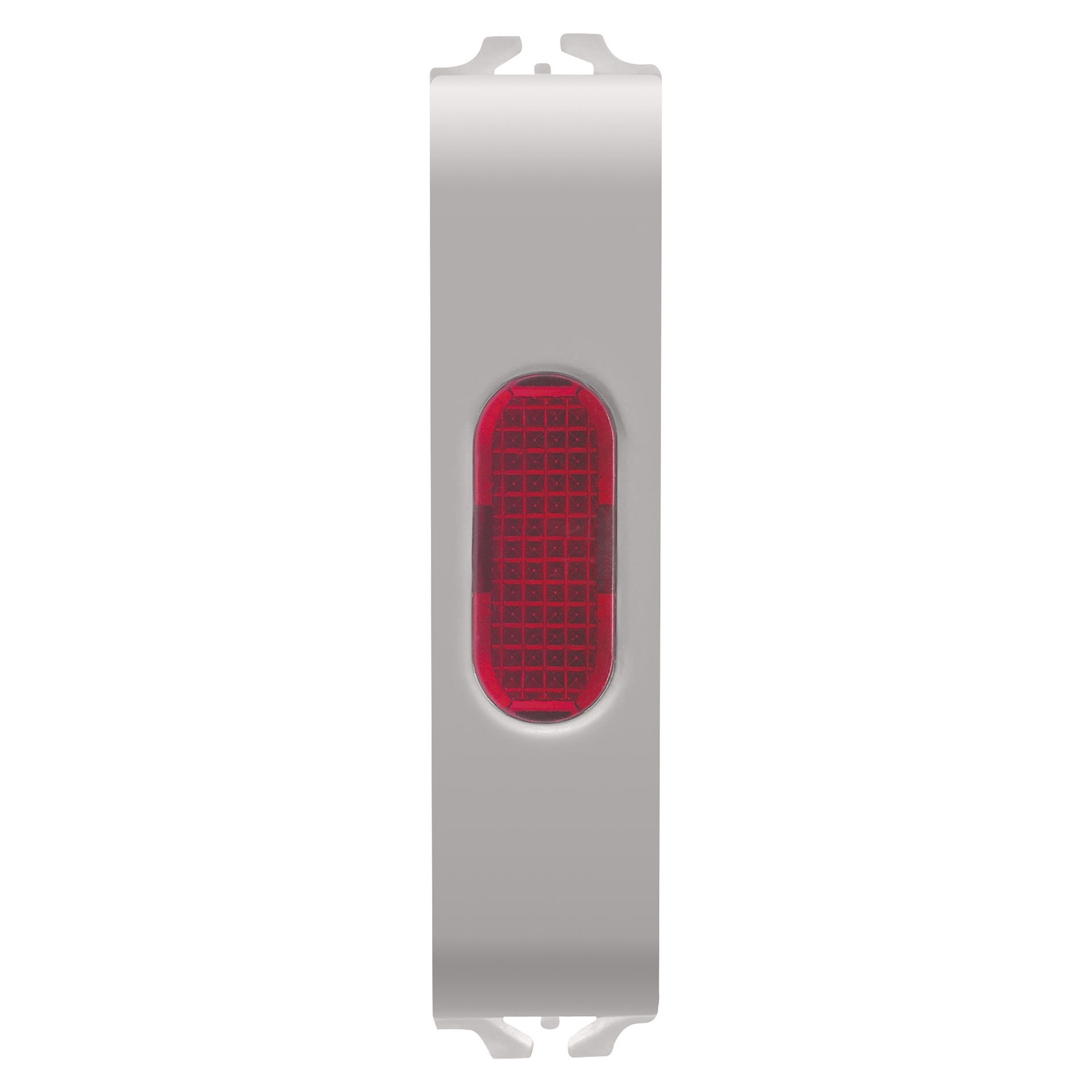 INDICADOR LUMINOSO SIMPLE - ROJO - 1/2 MÓDULOS - BEIGE NATURAL SATINADO - CHORUSMART
