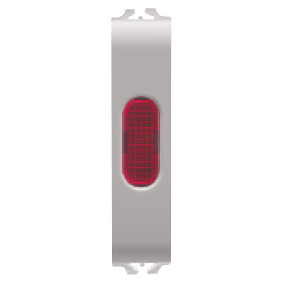INDICADOR LUMINOSO SIMPLE - ROJO - 1/2 MÓDULOS - BEIGE NATURAL SATINADO - CHORUSMART