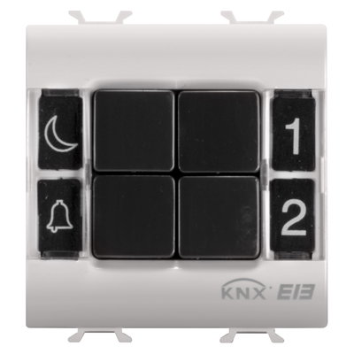 PANEL PULSADOR - KNX - 4 CANALES - 2 MÓDULOS - BEIGE NATURAL - CHORUSMART