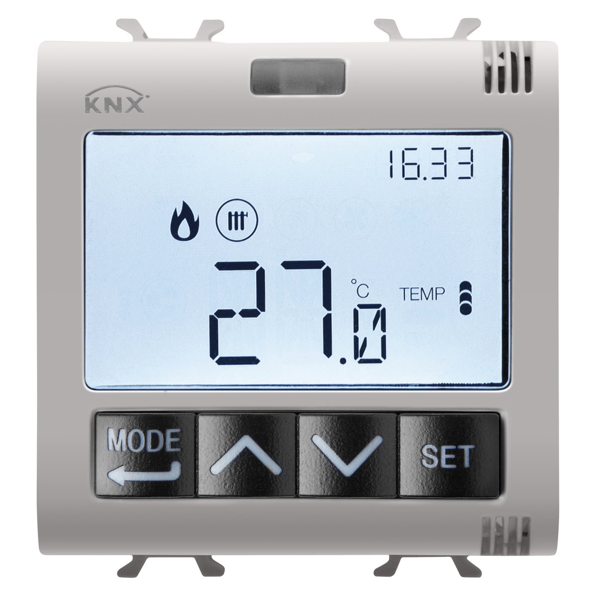 TERMOSTATO CON GESTIÓN DE HUMEDAD - KNX - 2 MÓDULOS - BEIGE NATURAL - CHORUSMART