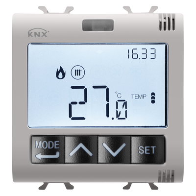 TERMOSTATO CON GESTIÓN DE HUMEDAD - KNX - 2 MÓDULOS - BEIGE NATURAL - CHORUSMART