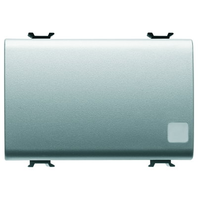 CRUZAMIENTO UNIPOLAR 250 Vca - 16AX ILUMINABLE - CON LENTE NEUTRA REEMPLAZABLE - 3 MÓDULOS - TITANIO - CHORUSMART