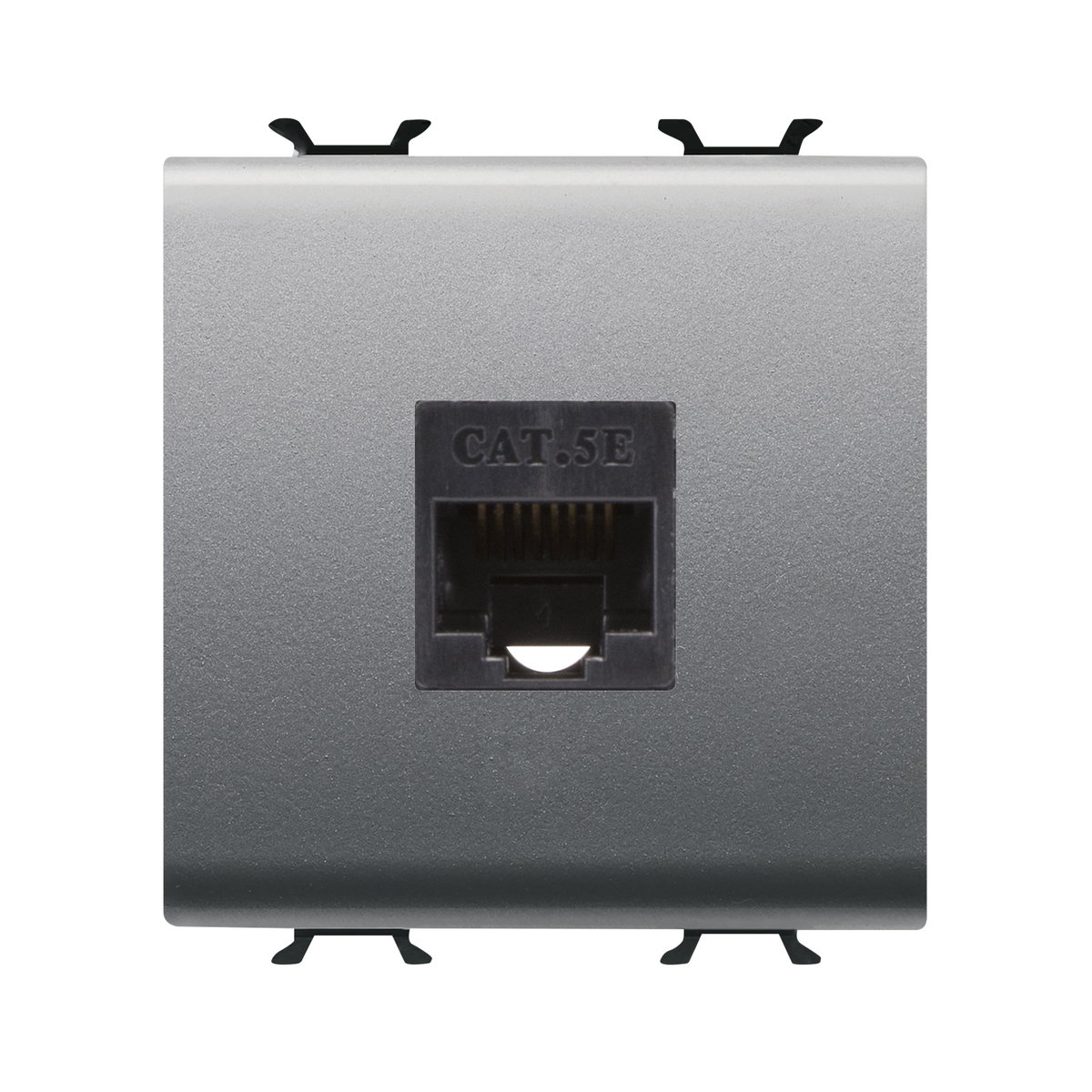 BASE RJ45 - CATEGORÍA 5e - UTP - 2 MÓDULOS - TITANIO - CHORUSMART
