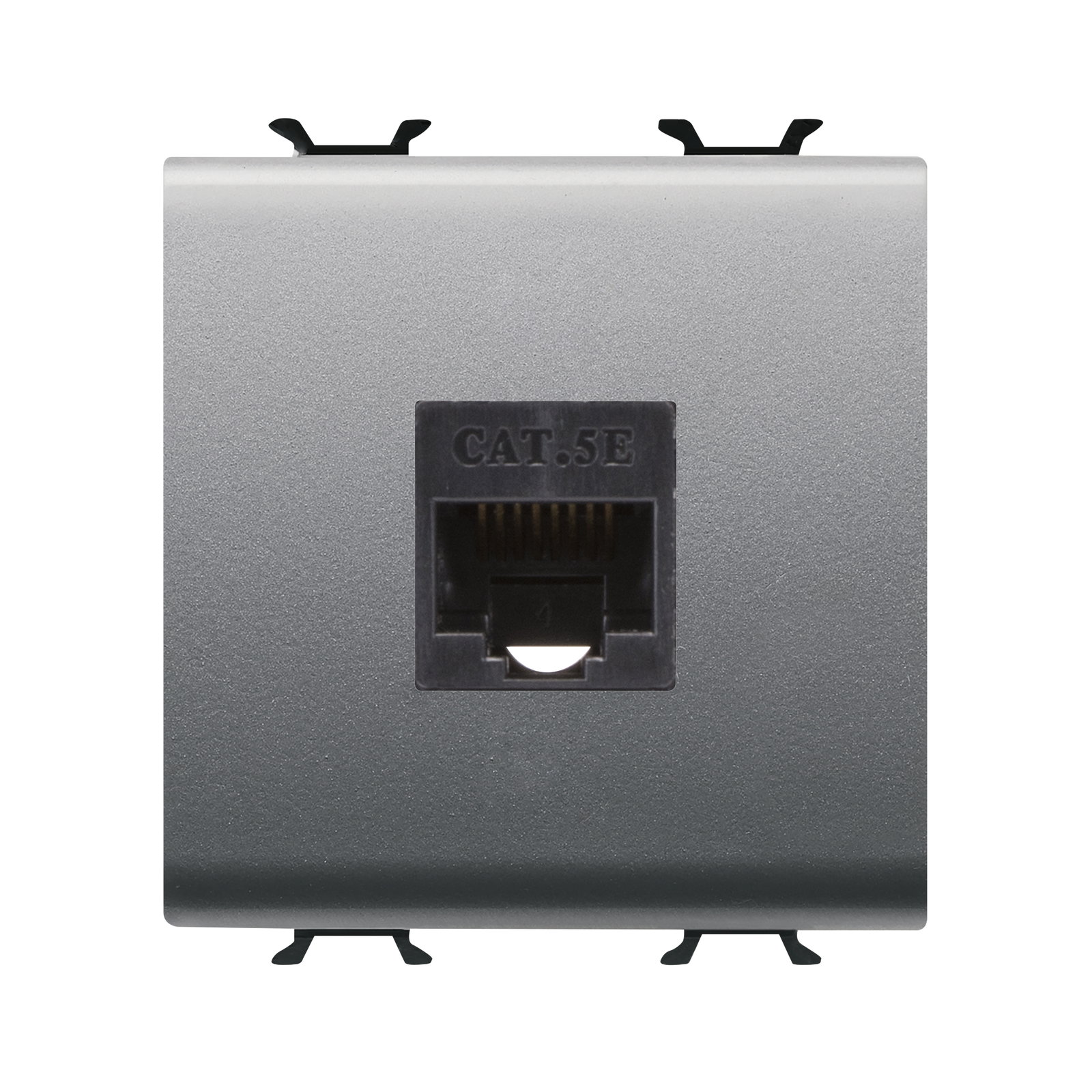 BASE RJ45 - CATEGORÍA 5e - UTP - 2 MÓDULOS - TITANIO - CHORUSMART