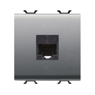 BASE RJ45 - CATEGORÍA 5e - UTP - 2 MÓDULOS - TITANIO - CHORUSMART