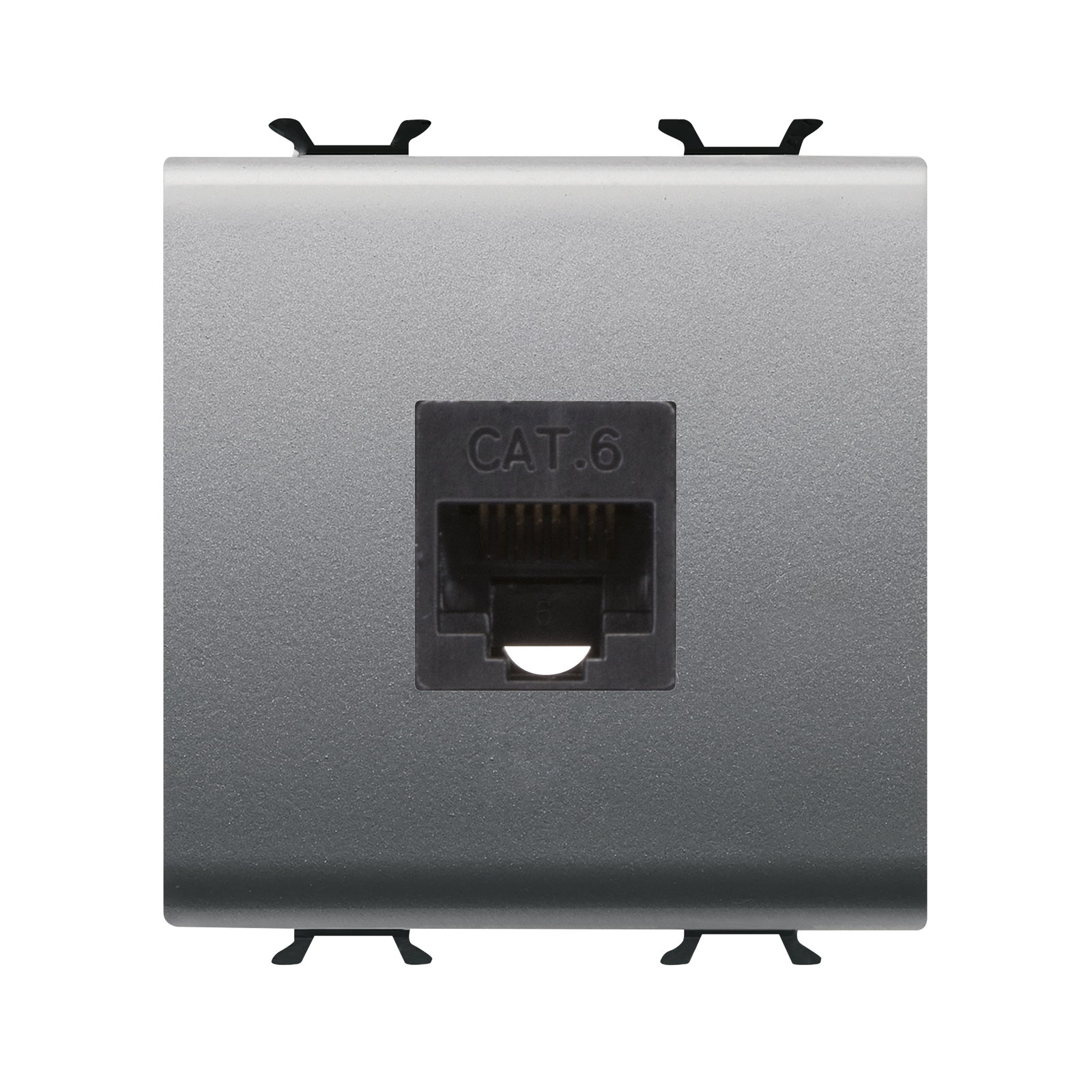 BASE RJ45 - CATEGORÍA 6 - UTP - 2 MÓDULOS - TITANIO - CHORUSMART
