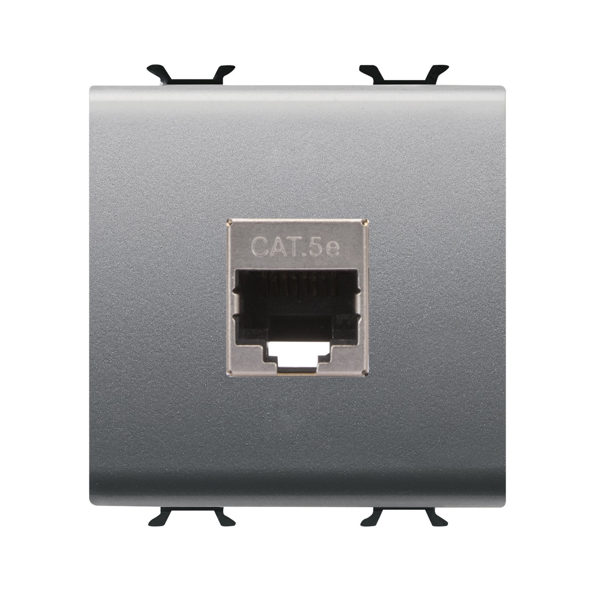 BASE RJ45 - CATEGORÍA 5e - FTP - 2 MÓDULOS - TITANIO - CHORUSMART