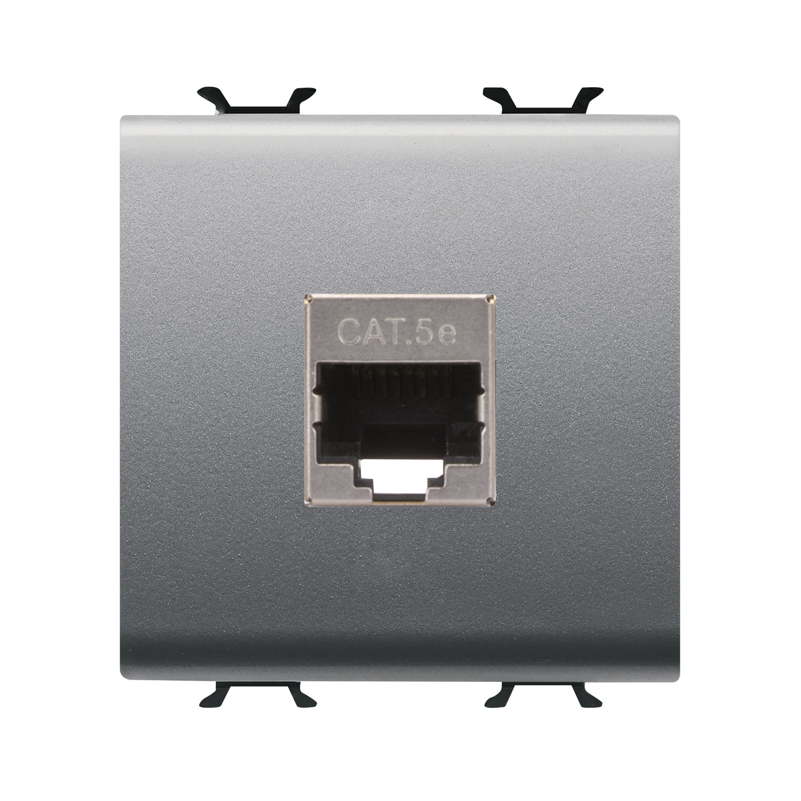 BASE RJ45 - CATEGORÍA 5e - FTP - 2 MÓDULOS - TITANIO - CHORUSMART