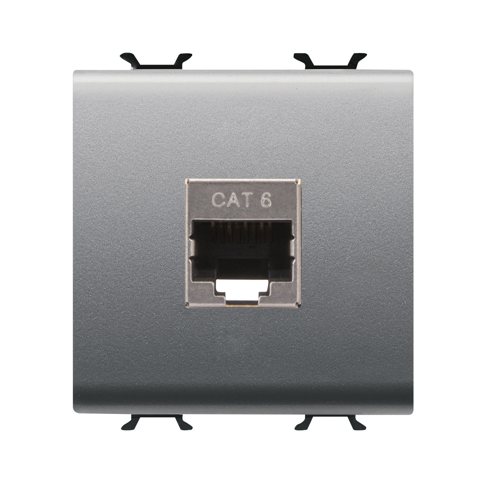 BASE RJ45 - CATEGORÍA 6 - FTP - 2 MÓDULOS - TITANIO - CHORUSMART