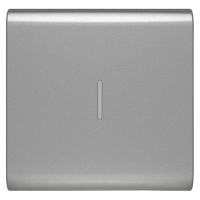 TECLA INTERCAMBIABLE PARA MANDOS AXIALES - CON DIFUSOR - 2 MÓDULOS - TITANIO - CHORUSMART