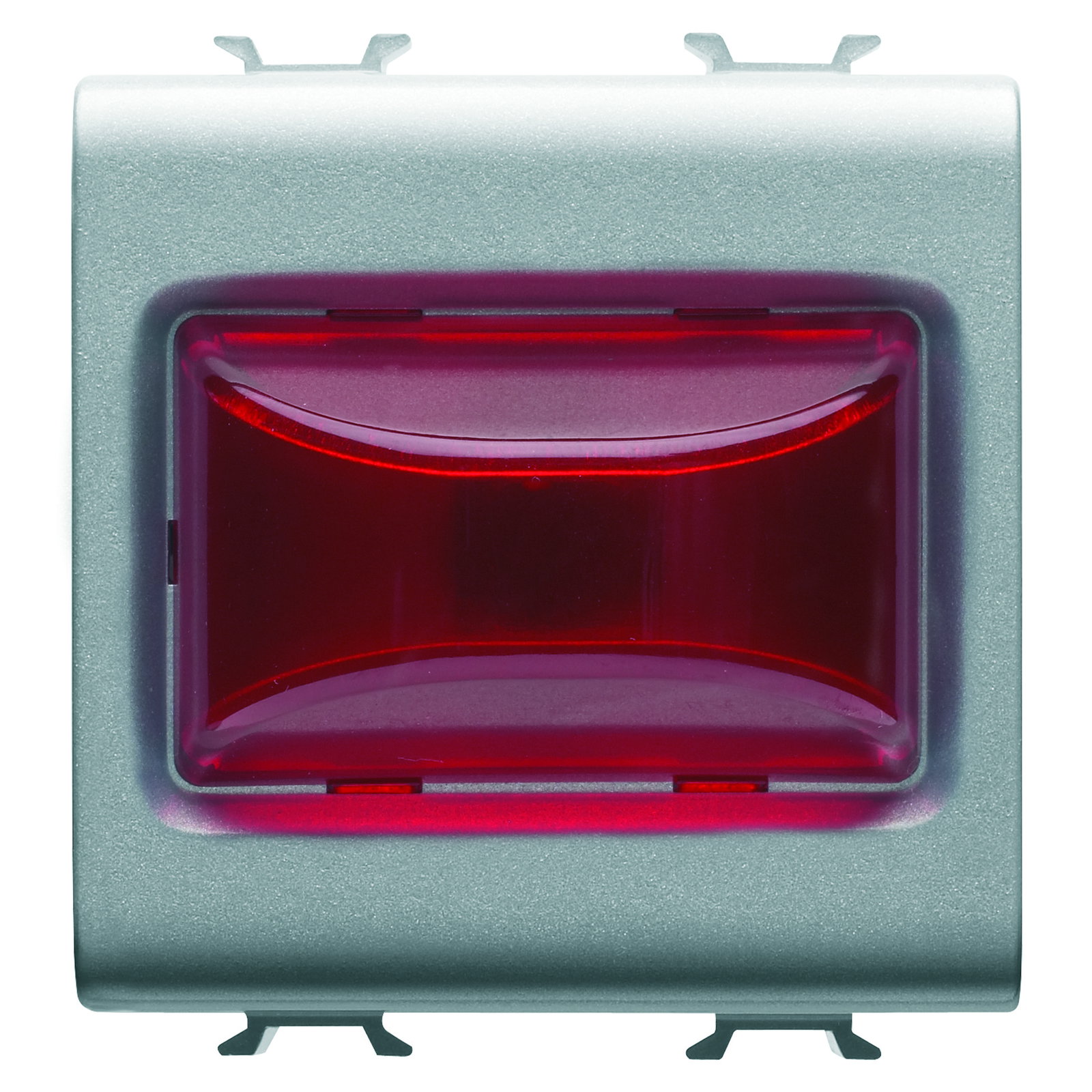 TESTIGO SALIENTE - 12Vca/dc / 230Vca 50/60 Hz - ROJO - 2 MÓDULOS - TITANIO - CHORUSMART