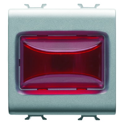 TESTIGO SALIENTE - 12Vca/dc / 230Vca 50/60 Hz - ROJO - 2 MÓDULOS - TITANIO - CHORUSMART