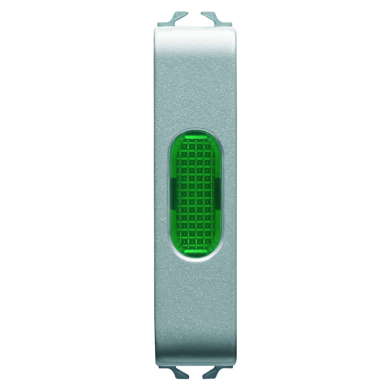 INDICADOR LUMINOSO SIMPLE - VERDE - 1/2 MÓDULO - TITANIO - CHORUSMART