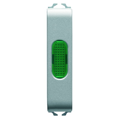 INDICADOR LUMINOSO SIMPLE - VERDE - 1/2 MÓDULO - TITANIO - CHORUSMART