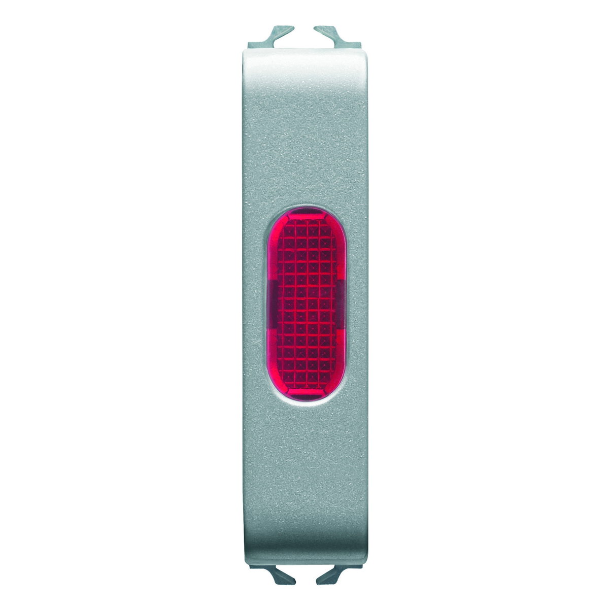 INDICADOR LUMINOSO SIMPLE - ROJO - 1/2 MÓDULO - TITANIO - CHORUSMART