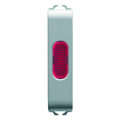 INDICADOR LUMINOSO SIMPLE - ROJO - 1/2 MÓDULO - TITANIO - CHORUSMART