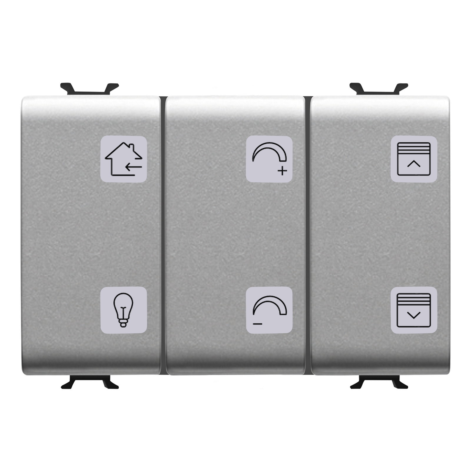 PULSADOR CON SÍMBOLOS INTERCAMBIABLES - KNX - 6 CANALES - 3 MÓDULOS - TITANIO - CHORUSMART