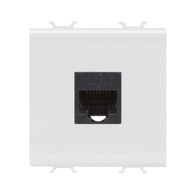 BASE RJ45 - CATEGORÍA 6 - UTP - 2 MÓDULOS - BLANCO SATINADO - CHORUSMART