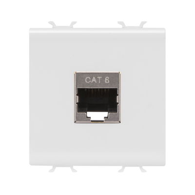 BASE RJ45 - CATEGORÍA 6 - FTP - 2 MÓDULOS - BLANCO SATINADO - CHORUSMART